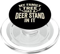 My Family Tree Has A Deer Stand In It Funny Hunting Colored PopSockets PopGrip for MagSafe