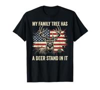 My Family Tree Has A Deer Stand in It Funny Hunting Colored T-Shirt