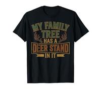 My Family Tree Has A Deer Stand in It Funny Hunting Colored T-Shirt