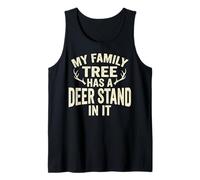My Family Tree Has A Deer Stand in It Funny Hunting Colored Tank Top