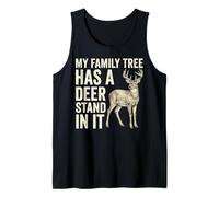My Family Tree Has A Deer Stand in It Funny Hunting Colored Tank Top