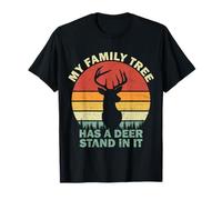 My Family Tree Has A Deer Stand In It Vintage Retro Hunting T-Shirt