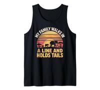 My Family Walks in A Line and Holds Tails Elephants Tank Top