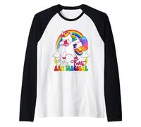 My Farts are Magical Dabbing Unicorn Rainbow Proud LGBT Raglan Baseball Tee