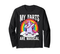 My Farts are Magical Funny Unicorn Farting Long Sleeve T-Shirt