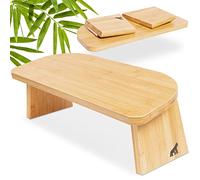 MY FAT GORILLA Ergonomic Bamboo Meditation Stool, Foldable Bamboo Bench, Yoga Seat for Deep Meditation, Comfortable Relief for Knees, Sturdy, Portable, and Long-Lasting