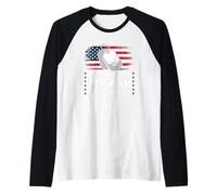 My Favorite Airman Calls Me Mom US Flag Raglan Baseball Tee