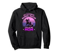 My Favorite Barrel Racer Calls Me Mom Retro Sunset Rodeo Pullover Hoodie