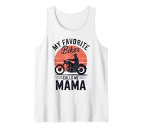 My Favorite Biker Calls Me Mama Funny Motorcycle Tank Top