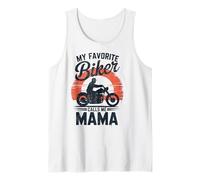 My Favorite Biker Calls Me Mama Funny Motorcycle Tank Top