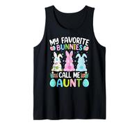 My Favorite Bunnies Call Me Aunt Bunny Easter Day Tank Top
