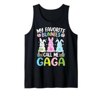My Favorite Bunnies Call Me Gaga Bunny Easter Day Tank Top