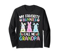 My Favorite Bunnies Call Me Grandpa Bunny Easter Day Long Sleeve T-Shirt