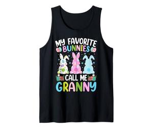 My Favorite Bunnies Call Me Granny Bunny Easter Day Tank Top