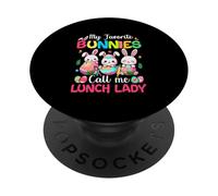 My Favorite Bunnies Call Me Lunch Lady Easter Job Team PopSockets Adhesive PopGrip
