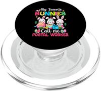 My Favorite Bunnies Call Me Postal Worker Easter Job Team PopSockets PopGrip for MagSafe