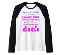 My Favorite Call Me Gigi Funny Gigi Birthday Raglan Baseball Tee