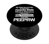 My Favorite Call Me Peepaw Funny Grandpa Birthday PopSockets Adhesive PopGrip