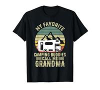 My Favorite Camping Buddies Call Me Grandma Kids Boys Camper Value Graphic T-Shirt, Men, Black, S