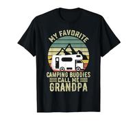 My Favorite Camping Buddies Call Me Grandpa Kids Boys Camper Value Graphic T-Shirt, Men, Black, S