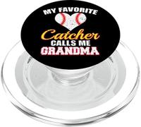 My Favorite Catcher Calls Me Grandma Baseball Funny Game Day PopSockets PopGrip for MagSafe