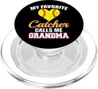 My Favorite Catcher Calls Me Grandma Softball Funny Game Day PopSockets PopGrip for MagSafe