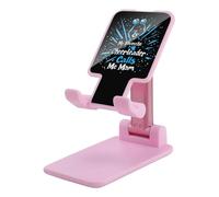 My Favorite Cheerleader Mom Folding Cell Phone Stand for Desk Adjustable Height Portable Cellphone Cradle for Office