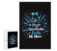 My Favorite Cheerleader Mom Funny Wooden Picture Vertical Version Puzzle Wood Jigsaw Creative Gift for Adults And Family Game