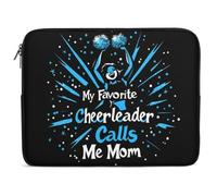 My Favorite Cheerleader Mom Laptop Sleeve Multi Size Computers Notebook Zippered Protective Bag for Office Travel Camping