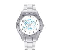 My Favorite Cheerleader Mom Vintage Wrist Watches Men's Classic Business Watch Casual Stainless Steel Band for Boyfriend Father