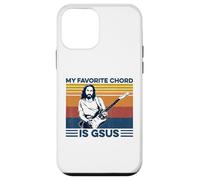 My Favorite Chord Is Gsus Jesus Playing Guitar Vintage Case for iPhone 12 mini