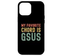 My Favorite Chord is Gsus retro Christian Guitar player pun Case for iPhone 12 Pro Max