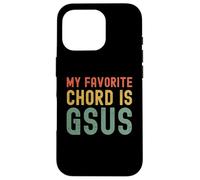My Favorite Chord is Gsus retro Christian Guitar player pun Case for iPhone 16 Pro
