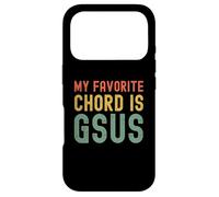 My Favorite Chord is Gsus retro Christian Guitar player pun Case for iPhone 17 Pro