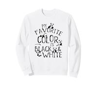 My Favorite Color Is Black & White Cute Kawaii Panda Sweatshirt