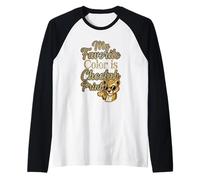 My Favorite Color is Cheetah Print Sassy Leopard Animal Raglan Baseball Tee