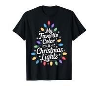 My Favorite Color is Christmas Lights Family T-Shirt