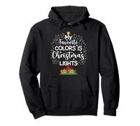 My Favorite Color Is Christmas Lights Family Xmas Lighting Pullover Hoodie