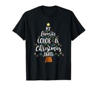 My Favorite Color is Christmas Lights Xmas Tree Kids Boys T-Shirt