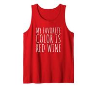 My Favorite Color is Red Wine Funny Drinking Tank Top