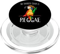 My Favorite Color Is Reggae Funky Rasta Parrot PopSockets PopGrip for MagSafe