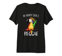 My Favorite Color is Reggae Funky Rasta Parrot Premium T-Shirt
