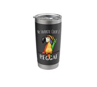 My Favorite Color is Reggae Funky Rasta Parrot Stainless Steel Insulated Tumbler