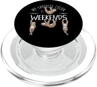 My Favorite Color Is Weekends Lazy Chill Out Sloth PopSockets PopGrip for MagSafe
