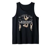My Favorite Color is Weekends Lazy Chill Out Sloth Tank Top