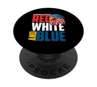 My Favorite Colors are Red White and Blue, 4th of July PopSockets Adhesive PopGrip