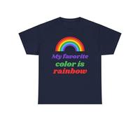My Favorite Colour is Rainbow T-Shirt, Pride Minimalist, Minimalist Rainbow Tee, LGBTQ Unisex T Shirts for Adults and Kids