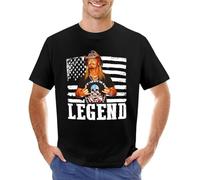 My Favorite Distressed American Flag Bret Michaels Legend Retro Vintage T-Shirt Plus Size t Shirts Short Sleeve tee Men Size M Black