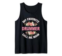 My Favorite Drummer Call Me Mom Drum Kit Drummer Tank Top