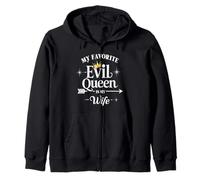 My Favorite Evil Queen Is My Wife Halloween Husband Zip Hoodie